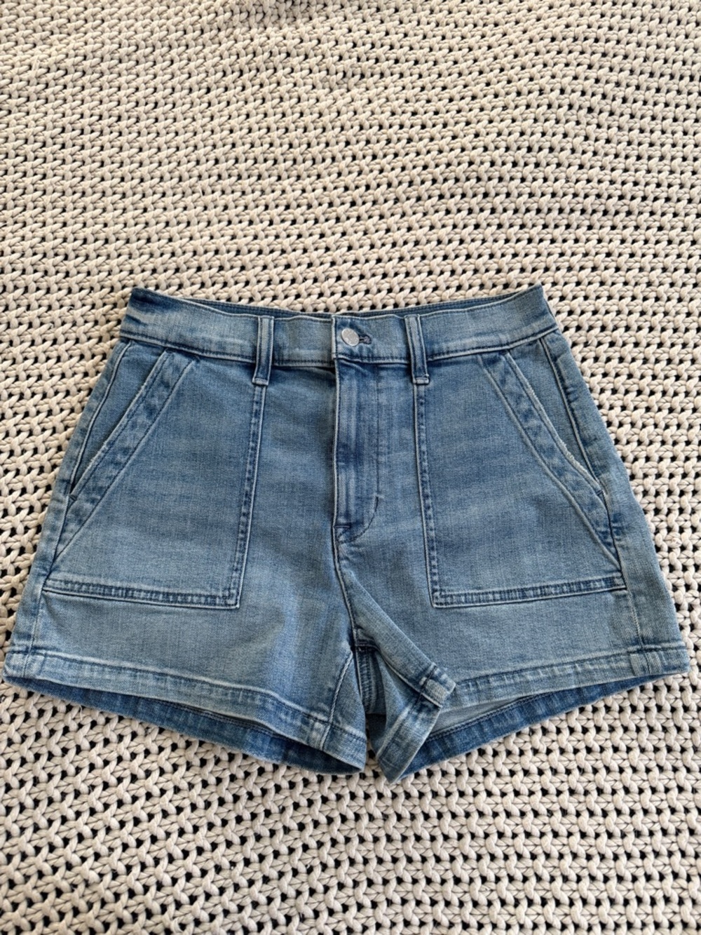 J Crew Factory patch pocket denim shorts
